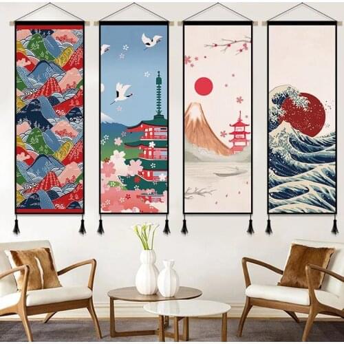 Japanese Ukiyoe Canvas Paintings Wall Art Home Decor Posters Pictures Vintage Living Room Bedroom Decor Aesthetic Wall Paintings