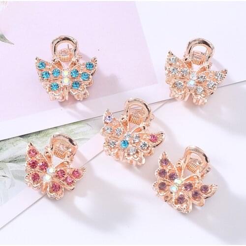 Hair Accessories Shiny Rhinestone Crab Butterfly Hair Claws Gift for Women Hairpins Hair Ornaments Hair Clip Girl Headwear