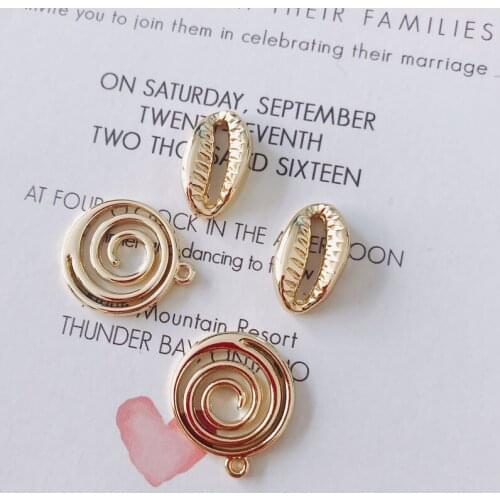 10 pieces / lot Alloy k gold earrings Jewelry Accessories pendant Earring Accessories