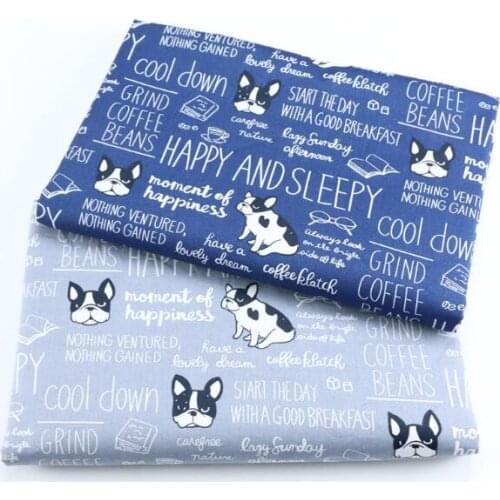 160*50 cm 100% cotton fabrics with Alphabet dog printed, handmade DIY childrens bedding set Quilt pillow cases sewing Materials