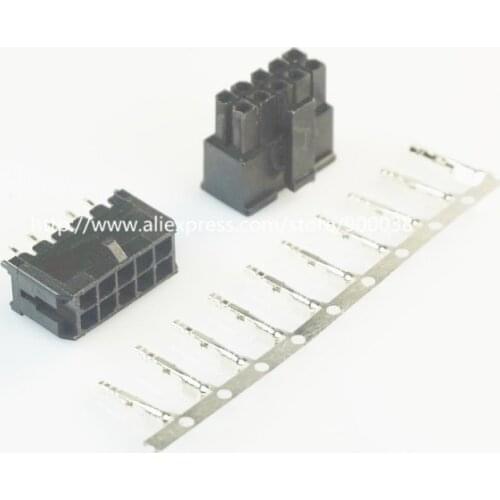 5 sets Micro-Fit connector 3.0mm 2x5 Pin 10 P Wafer straight dual row + Receptacle Housing + terminal 43025 / 43045 / 43030