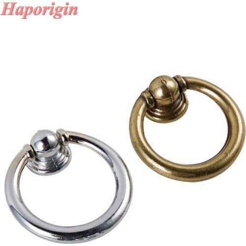 5x Kitchen Cabinet Handles Ring-pull Cabinet Drawer Knobs Vintage Furniture Pulls Wardrobe Knob Cupboard Closet Dresser Knobs