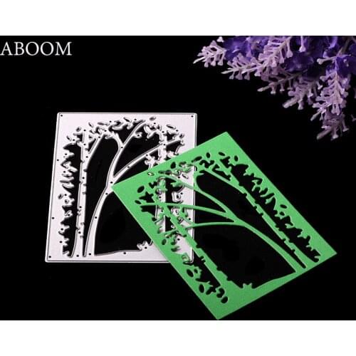 ABOOM 1PC Frame Tree Carbon Steel Die Cut Embossing Folder Cutting Dies Scrapbook Album Photo Decorative Card Template Stencil