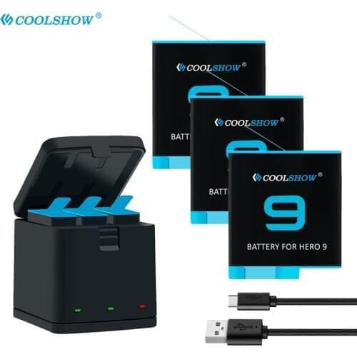 Rechargeable Battery for Gopro Hero 9 / 1800mAh For Go pro GoPro Hero 9 Black Batteria Camera Accessories