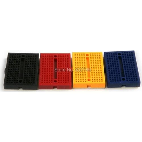 Color Random Delivery 1 PCS Mini Solderless Breadboard ABS 300V Breadboard for Line Prototype Design Experiment Test Robot