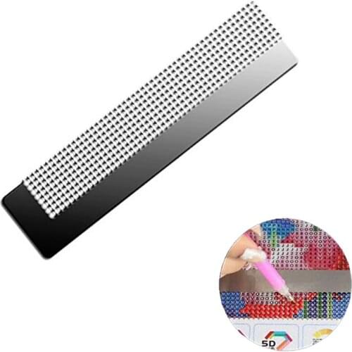 5D DIY Diamond Painting Tool Stainless Steel Ruler with 304 Blank Grids for Diamond Painting Round Full Drill & Partial Drill
