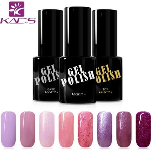 KADS 9.5ml Gel Nail Polish UV LED Soak Off Long Lasting LED Nail Polish Lacquer Manicure Colorful Glue Semi Permanent