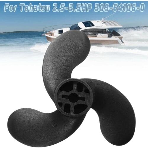 Boat Propeller 309-64107-0 7.4x5.7 For Nissan Tohatsu Evinrude Johnson 2.5-3.5HP 3 Blades R Rotation Composite Plastic Material