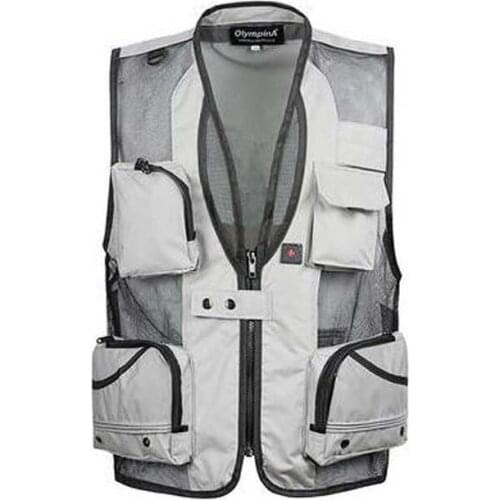 2017 Male vests Wholesale men multi-pocket photography vest man casual reporter director military Outerwear Tops Coats