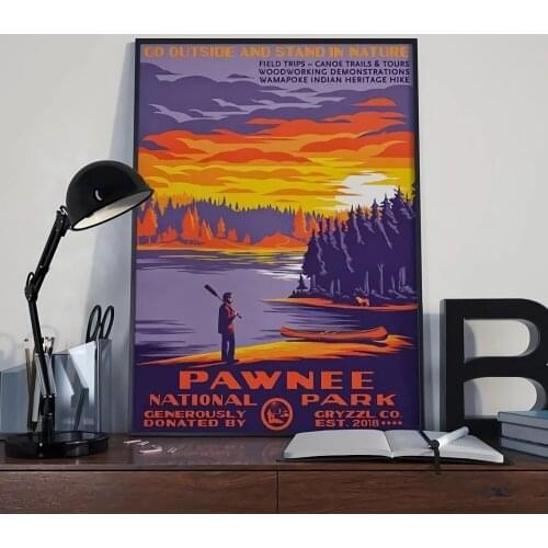 Recreation Yellowstone National Park and Pawnee Parks Canvas Painting Poster and Print Wall Art Pictures for Living Room Decor