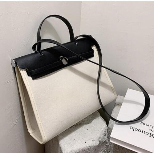 2021 New Fshion Contrast color Large Tote bag High-quality Canvas Womens Designer Handbag High capacity Shoulder Messenger Bag