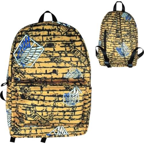 Attack on Titan Cartoon Backpack Men Women Anime Printing School Bag for Teenagers Travel Bags