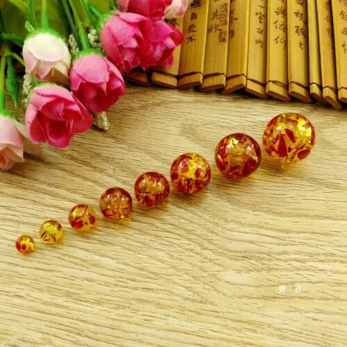 Resin synthetic pop Red Pearl DIY ornaments accessories Bracelet Loose Pearl resin honey wax
