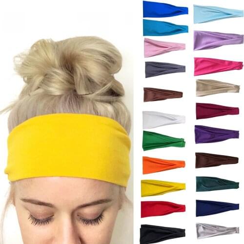 Sweat Hair Bands Men Women Fitness Bandage Elastic Yoga Running Headbands Headwrap Sports Headwear Elastic Yoga Sport Headband