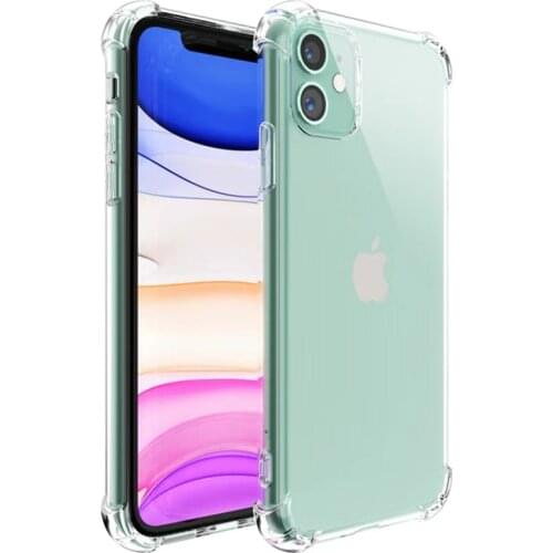 Luxury Transparent Shockproof Silicone Case For iPhone 11 X Xr Xs Max Case 12 11 Pro Max 8 7 6s Plus SE Case Silicone Back Cover
