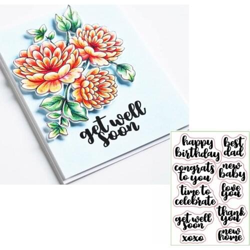 Sweet Greetings Clear Stamp Sweet Phrases Clear Transparent Silicone Stamps 2020 For DIY Card Making
