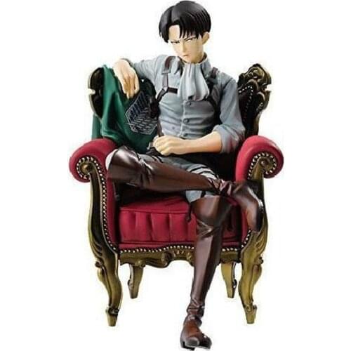 Attack on Titan Anime Figure Statue Levi Ackerman Sofa Ver Anime Manga Statue PVC Attack on Titan Action Figure Model Toy Decor