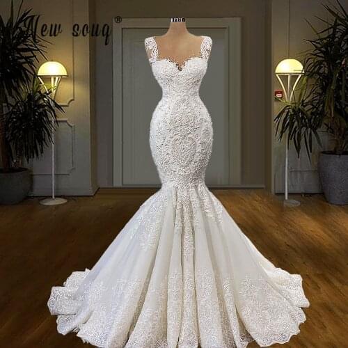 Mermaid Wedding Dress 2021 Hot Sweetheart Neck White/Ivory African Bridal Gown Custom Made Plus Size Wedding Dresses For Brides