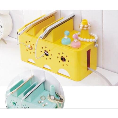 1PC Power Strip Storage Box Organizer Cables Electric Wire Case Mobile Phone Holder Safety Socket Outlet Board Container OK 0553