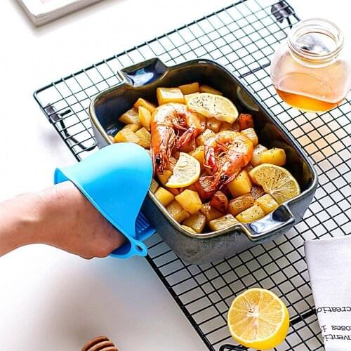 1 Pcs Kitchen Baking Silicone Heat Insulation Clip Anti Scalding Non Slip Gloves Household Bowl Oven Microwave Oven Mitts