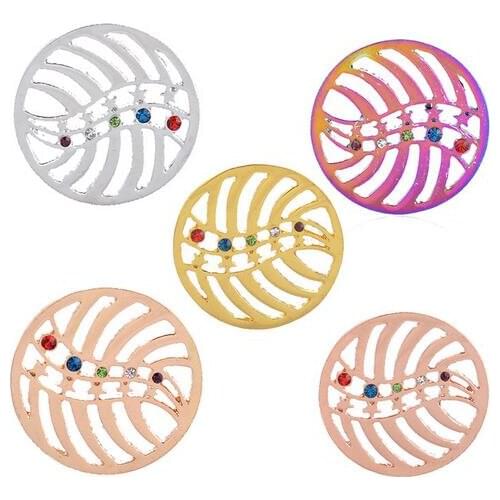 2016 1pc sale leaf pattern my 33mm coin discs for 35mm coin holder pendant women jewelry gift