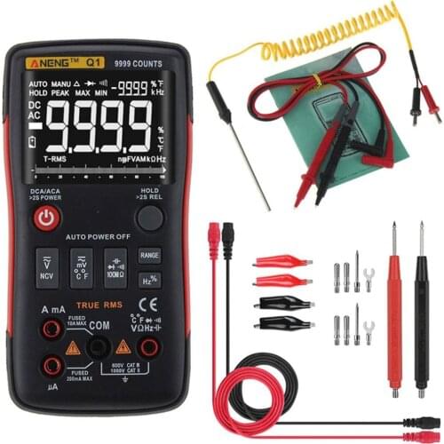 ANENG Q1 Digital Multimeter True RMS 9999 Counts Analog Tester Professional Multimetro DIY Transistor Capacitor LCR Multimeter