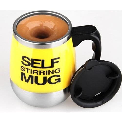 1PCS 350ml Stainless steel automatic mixing cup coffee cup gift cup creative cup coffee mug milk Self Stirring Mug caneca jarra