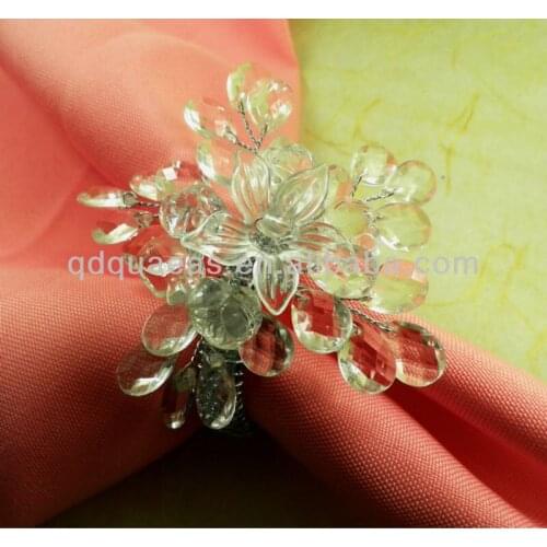 Beaded wedding napkin ring, napkin holder, decoration napkin ring