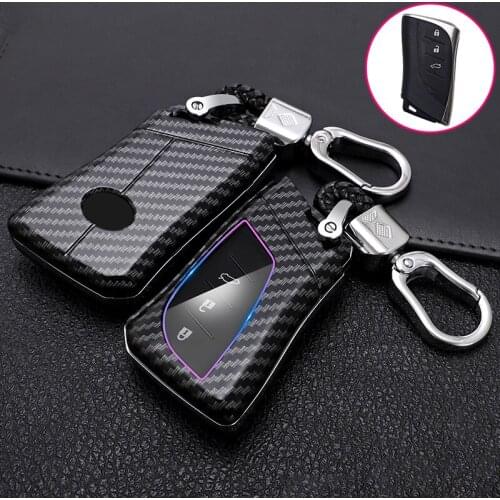ABS Carbon Fiber Car Remote Key Case Cover Holder For Lexus IS ES GS GX LS500H NX RX LX LC RC 200 250 570 2018 2019 Accessories