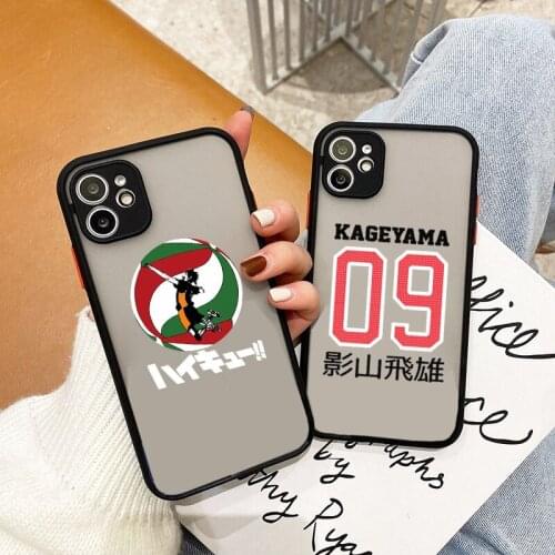 Haikyuu Oya Volleyball Phone Case For iPhone 12 Pro Max 11 X XR XS SE 20 7 8 6Plus Japan Anime Hard Matte Cover Shockproof Shell