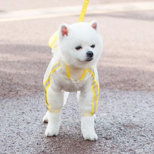 Pet Cat Dog Raincoat feet waterproof lovely Cartoon printing Puppy Small Dog Rain Coat Waterproof Jacket for Dogs Soft Breathab