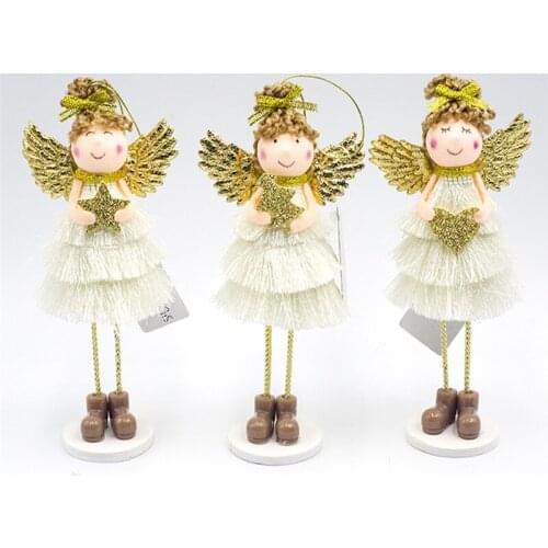 Elf Angel Pendant Gold Cristmas Birthday Party Decorations Gift Mery Christmas New Year Home Decoration Xmas Supplies Gifts