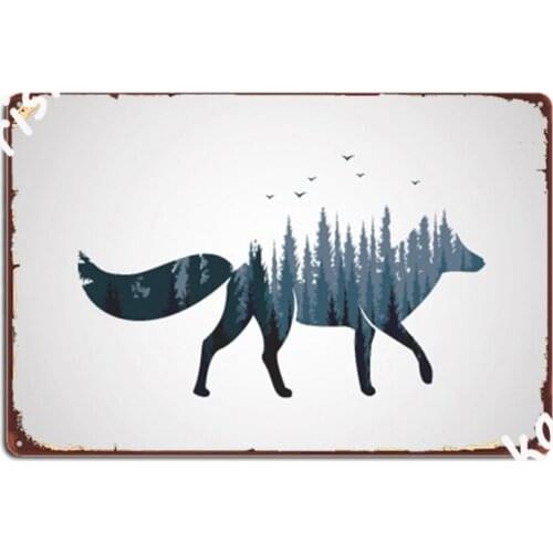 Fox Lover Cute Fantasy Fox Metal Signs Printing pub Wall Plaque Cinema Tin sign Posters
