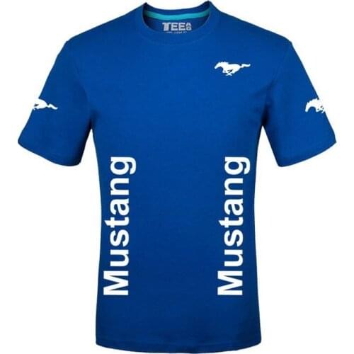 2021NEW Summer short sleeve solid colour Mustang T-Shirt Men woman New O-Neck T Shirt Men Clothing Fashion Tee Tops