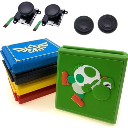 For Nintend Switch Game Card Case Storage Box for Nintendo Switch for 12 in 1 NS Game Cards case + 3D Analog joysticker