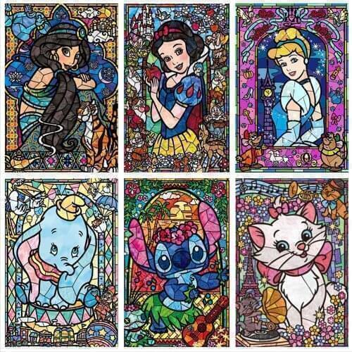 Disney DIY 5D Diamond Painting Cross Stitch Cartoon Animation Diamond Embroidery Picture of Rhinestones Mosaic Home Decor