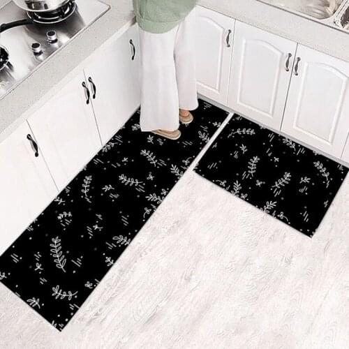 Classic Long Kitchen Mat Bath Carpet Home Entrance Doormat Absorbent Bedroom Living Room Floor Modern Life