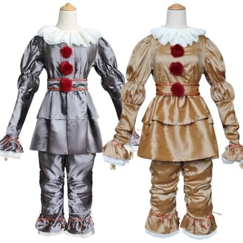 Stephen Kings It Cosplay Costume Pennywise Costume Adult Men Women Fancy Costume Halloween Outfit Suit Clown Costume