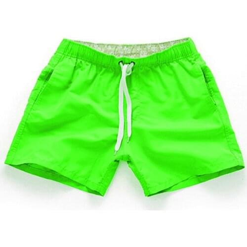 Summer Mens Shorts Casual Mid Waist Beach Shorts Solid Straight Drawstring Shorts Four Colors S-2XL