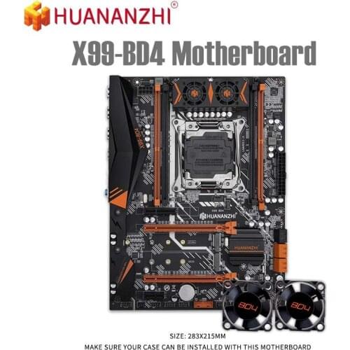 HUANANZHI X99 BD4 V1.1 Motherboard Intel LGA 2011-3 All Series DDR4 RECC128GB M.2 PCI-E NVME NGFF ATX Server Mainboard