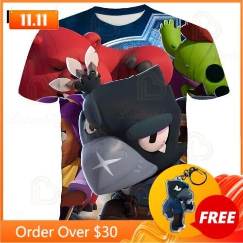 Cute Crow Shoot Game 3D Print T-shirt Men Clothing Harajuku T Shirt Women Kids Leon Tops 2020 Shirt Boys Girls