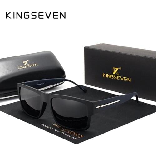 KINGSEVEN Brand Fashion Sunglasses Men Polarized Sun Glasses Mens Driving Black Frame Shades Eyewear Oculos