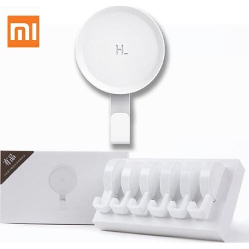 Original Xiaomi HL Wall Adhesive Hooks Strong Wall Mounted Mop Hook Bedroom Kitchen Wall Holder 3kg Max Load Up Imported 3M Glue