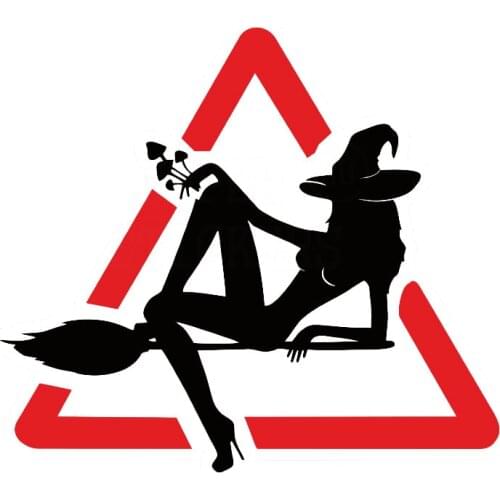 Personality Stylish Witch Stickers for Cars Car Styling Funny Waterproof Automotive Products Creative Window Decals Decor PVC