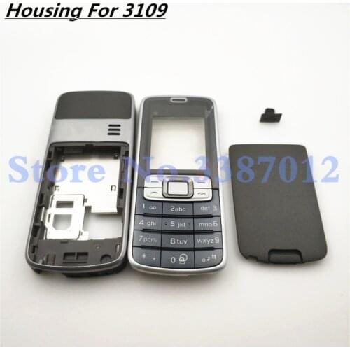 Original New Full Housing For Nokia 3109 3109C Face Frame Battery Cover Case With Arabia/English Keyboard+Logo