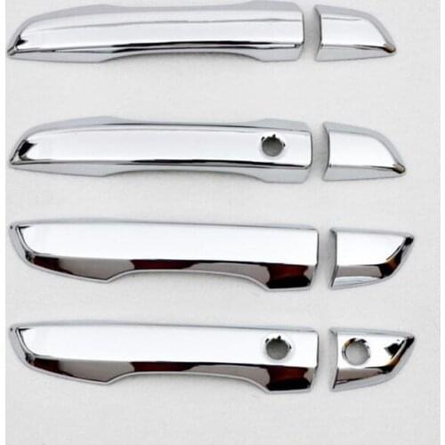 FIT FOR HONDA CIVIC 2016 2017 8pcs CHROME DOOR SIDE HANDLE COVER CAP CATCH WITH SMART KEY HOLE TRIM MOLDING OVERLAY CAP GARNISH