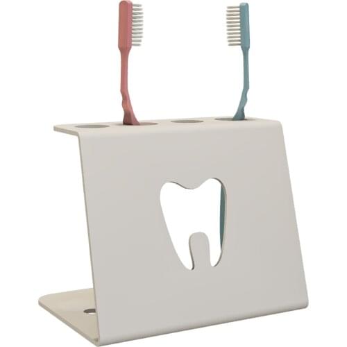 Bathroom Countertops For 4 Slot Functional White Toothbrush Stand wall mounted kitchen multi-purpose rack bathroom sets