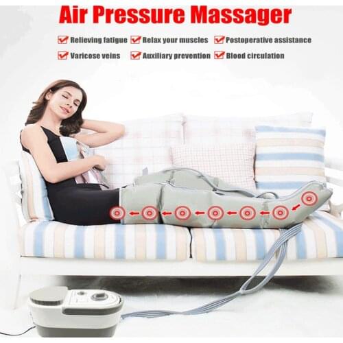 Air Wave Pressure Massager Continuous Compression Circulator Leg Arm Waist Leg Massageing Machine Muscles Relaxed Recovery Devic