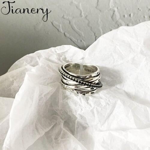 JIANERY Fashion Design Silver Color Irregular Geometric Rings For Women Female Anel Party Statement Jewelry 2019