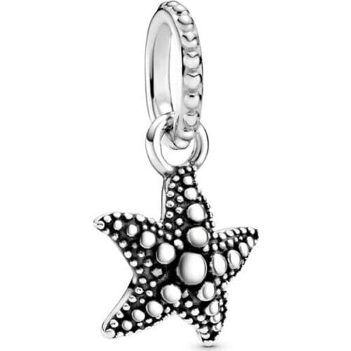 2020 Summer Charms 925 sterling silver Starfish Dangle Charm Beads fit bead bracelets Necklace DIY accessories for women jewelry